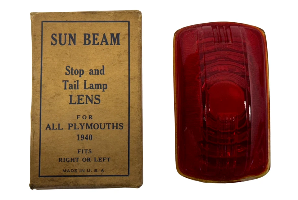 For 1940 Plymouth P9 Roadking P10 Deluxe Stop & Tail Light Lamp Lens 117. - Изображение 2 из 4