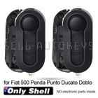 for Fiat 500 Panda Punto Ducato Doblo Evo Bravo Brava 500C Remote Key Shell Case