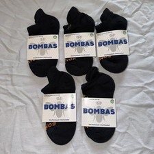 Bombas Children s Socks Size XS With Arch Support Black - 5 Pairs