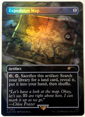 MTG Expedition Map (Rainbow Foil) Secret Lair x Uncharted 7053 NM