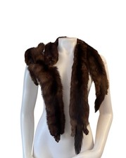 Vintage 1940s Mink Wrap With Heads Tails And Feet