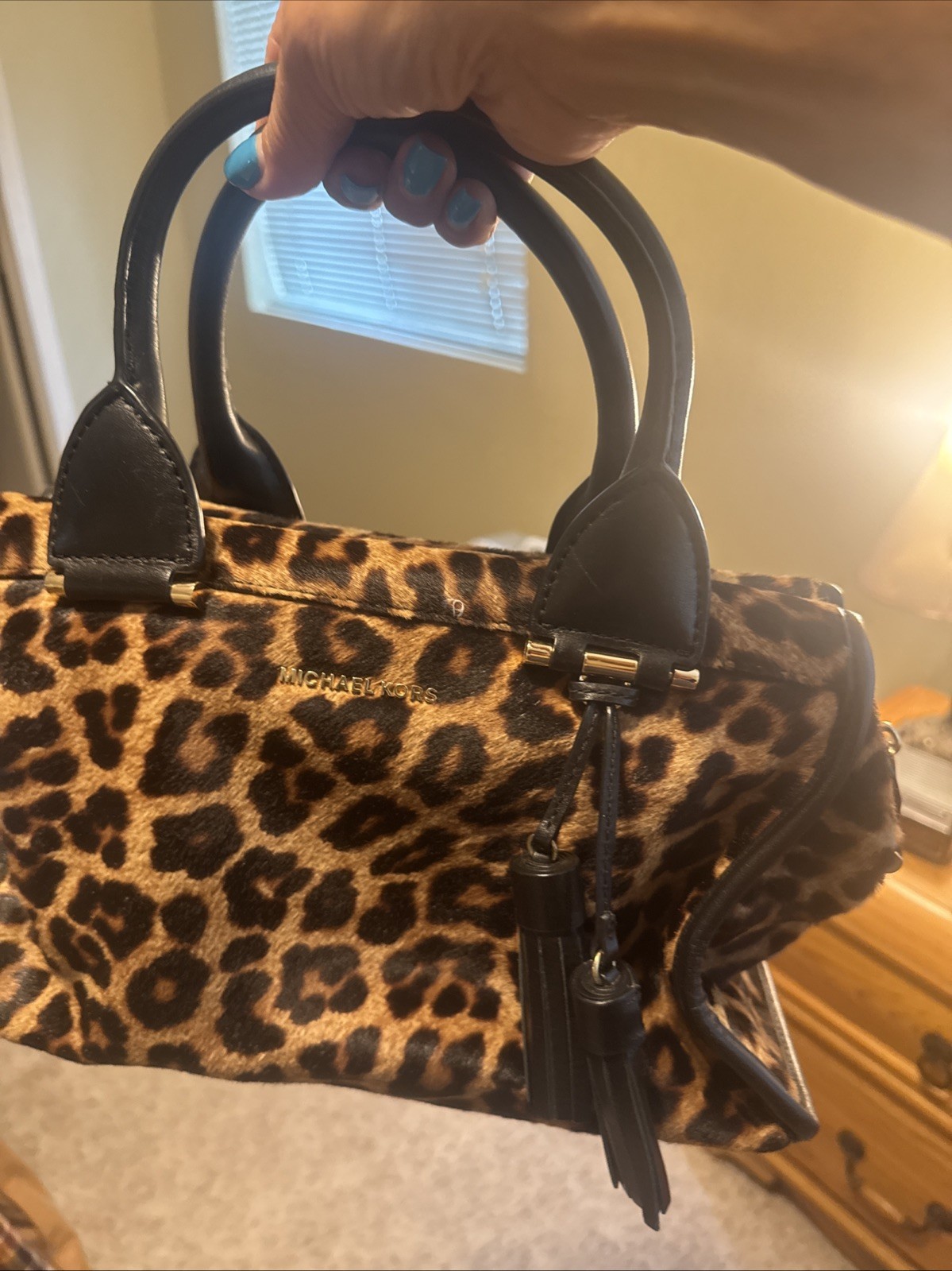 Michael Kors Large Leopard-Print Calf Hair - image 1