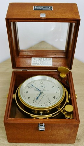 Rare Antique 2 Day Thomas Mercer Double Boxed Single Fusee Marine Chronometer