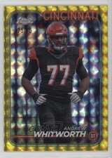 2024 Topps Chrome Yellow Geometric Refractor 75/75 Andrew Whitworth #30 1oa8