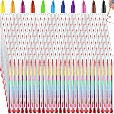 200 Pieces Stackable Buildable Crayons 11 Interchangeable Colors Pencils Colo...