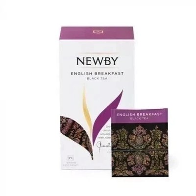 Newby English Breakfast Tea, Biodegradable 25Tea Bags Free shipping world wide