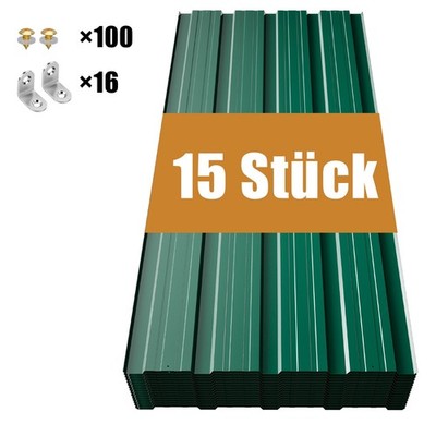 15x Dachpaneele Bleche Profilblech Trapezblech Wellblech Metall Stahlblech Dach