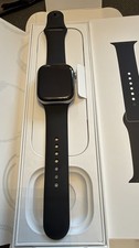 Apple Watch Series 11 GPS 46mm Space Grey Aluminium Case Black Silicone Band.