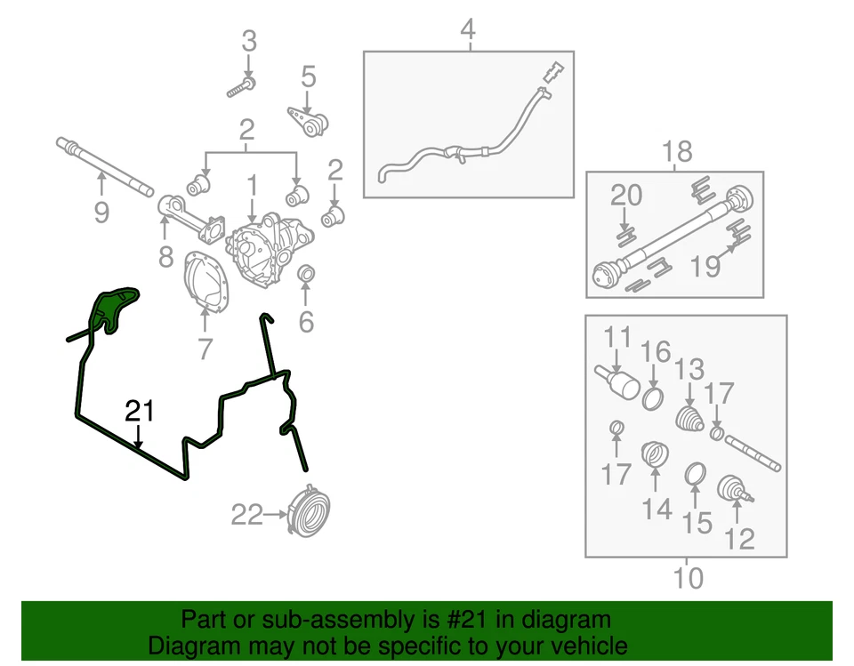 Ford F-150 2009-2010 original - tubo de vacío 9L3Z-7A785-B Foto 2 de 4
