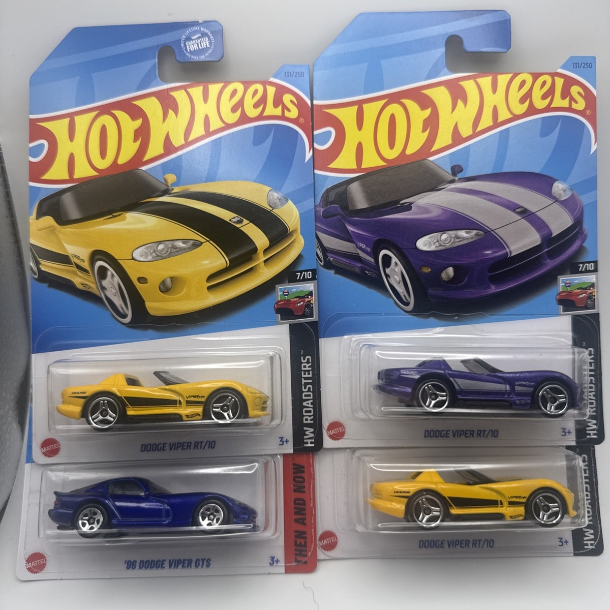 Hot Wheels Lot Of 4, DODGE VIPER RT/10 & GTS! Look At Pics For