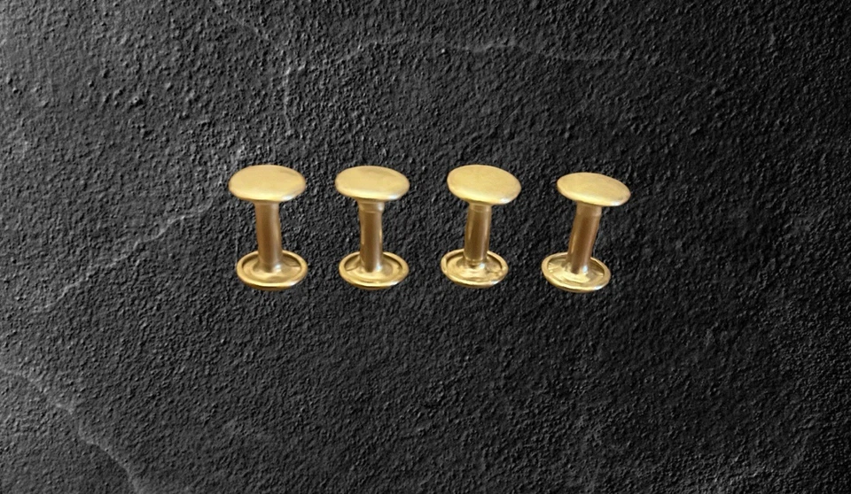 100 Double Cap Rivets Solid Brass Pack Of 100 Set - Image 3 of 4