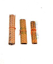 Krippenzubehör 3 Stück Teppiche aus Bast