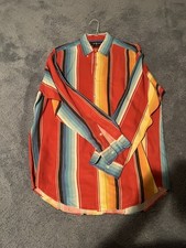 Ralph Lauren Blake Multicolor Striped Silk/Linen Long Sleeve Button-Up Shirt M