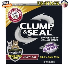 Clumping Cat Litter Multi-Cat Odor Sealing 14 Lbs Dust Free Micro-Granules New
