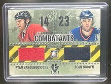 2013 In The Game Enforcers Ryan VandenBussche Sean Brown Dual MEM Vault 1/1 SP