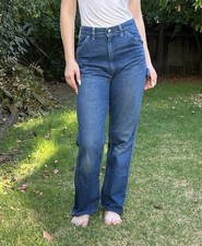 Vintage 70s Sears 28x30 Garment Worker Tag Carpenter Jeans Pants Denim Blue