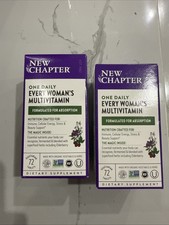 2 X New Chapter One Daily Every Woman's 72 Veg Tabs. Exp 2/27