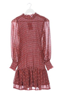 MORNING MIST Langarmkleid Damen Kleid Gr. DE 34 rot Elegant
