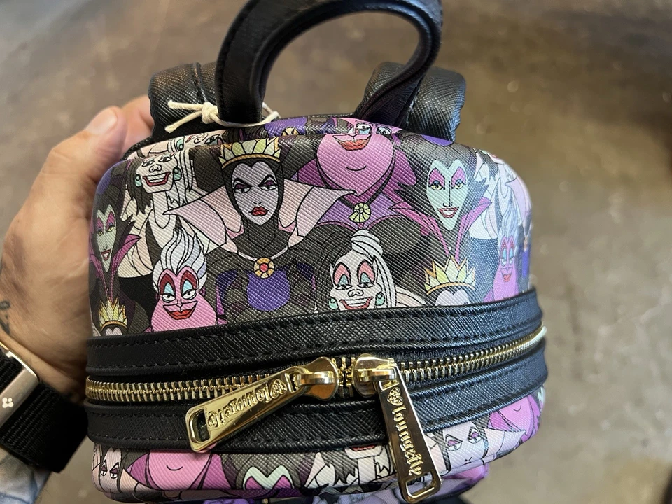 Loungefly Disney Villains Malificent, Ursula, Cruella Mini Backpack Bag - Image 2 of 4