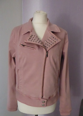LTB Jeansjacke Slim Fit* Biker-Style*Nieten*altrosa*Stretch*Gr. XL (40/42)
