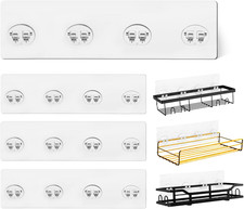 4 Pack Shower Caddy Adhesive Replacement Hooks Strong Corner Shelf Rack