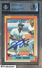 Frank Thomas HOF White Sox Signed 1990 Topps #414 RC Rookie BGS BAS AUTO