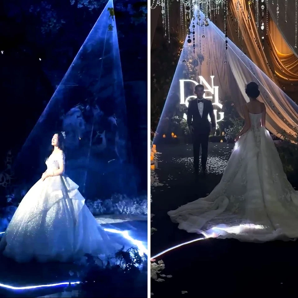 Phone App 5W RGB iLDA DMX Wedding Xmas Holiday Party Show Projector Laser Lights - Image 4 of 4