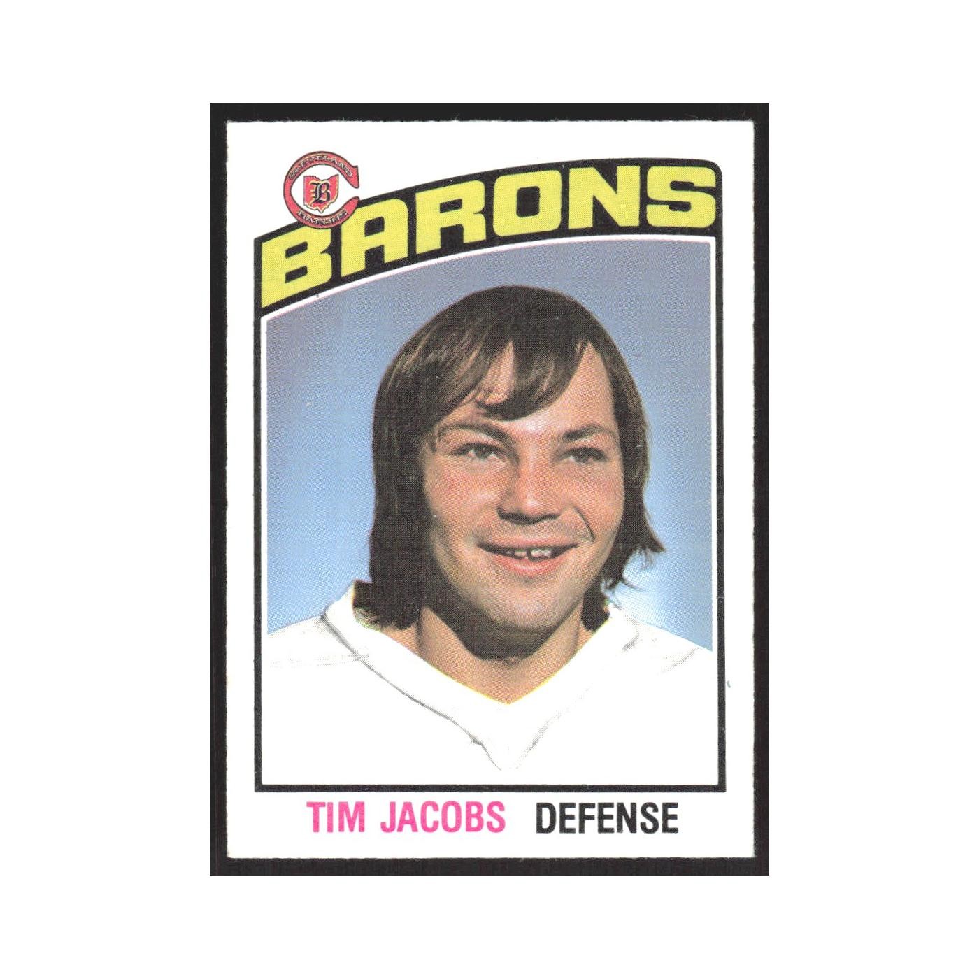 1976 O-Pee-Chee Tim Jacobs RC Cleveland Barons #370