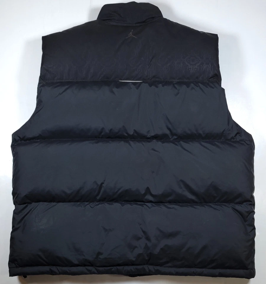 Nike Air Jordan Para hombres 3XL Negro Pluma de Pato Cremallera Completa Chaleco Puffer ●Ver Nota Foto 2 de 4