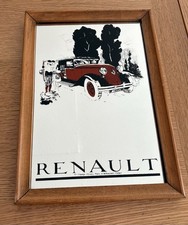 Vintage Renault Mirror Collectible Retro Vintage Car Memorabilia Man Cave Art