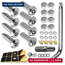 Anti Theft License Plate Screws- Stainless Steel Bolts Fasteners Kits for Car Ta