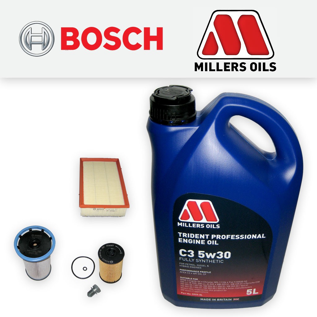 SERVICE KIT for SEAT LEON (5F) 1.6 TDI OIL AIR FUEL FILTERS +OIL (2012-2020)