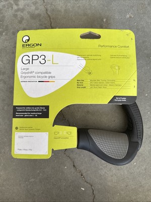 Ergon GP3- L & S Standard Grip or GripShift Length w/Adjustble Flat Bar end Ergo