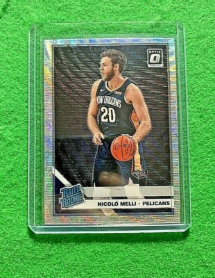 NICOLO MELLI PRIZM SILVER WAVE ROOKIE CARD PELICANS RC 2019-20 DONRUSS OPTIC RC 