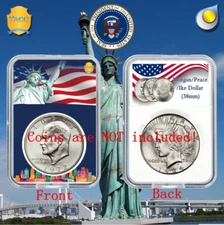 10 X  Coin Slab Display Holder Storage 38mm for MORGAN,PEACE,IKE SILVER DOLLAR