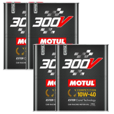 Motul 300V Competition 10W40 100% Synthetic Engine Oil 110821 2L 4 pack
