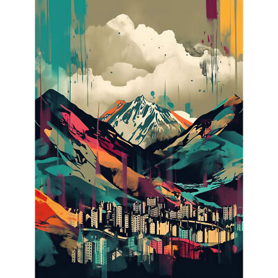 Ben Nevis und Fort William Modern Bold Kunstdruck Leinwand 30x40 cm