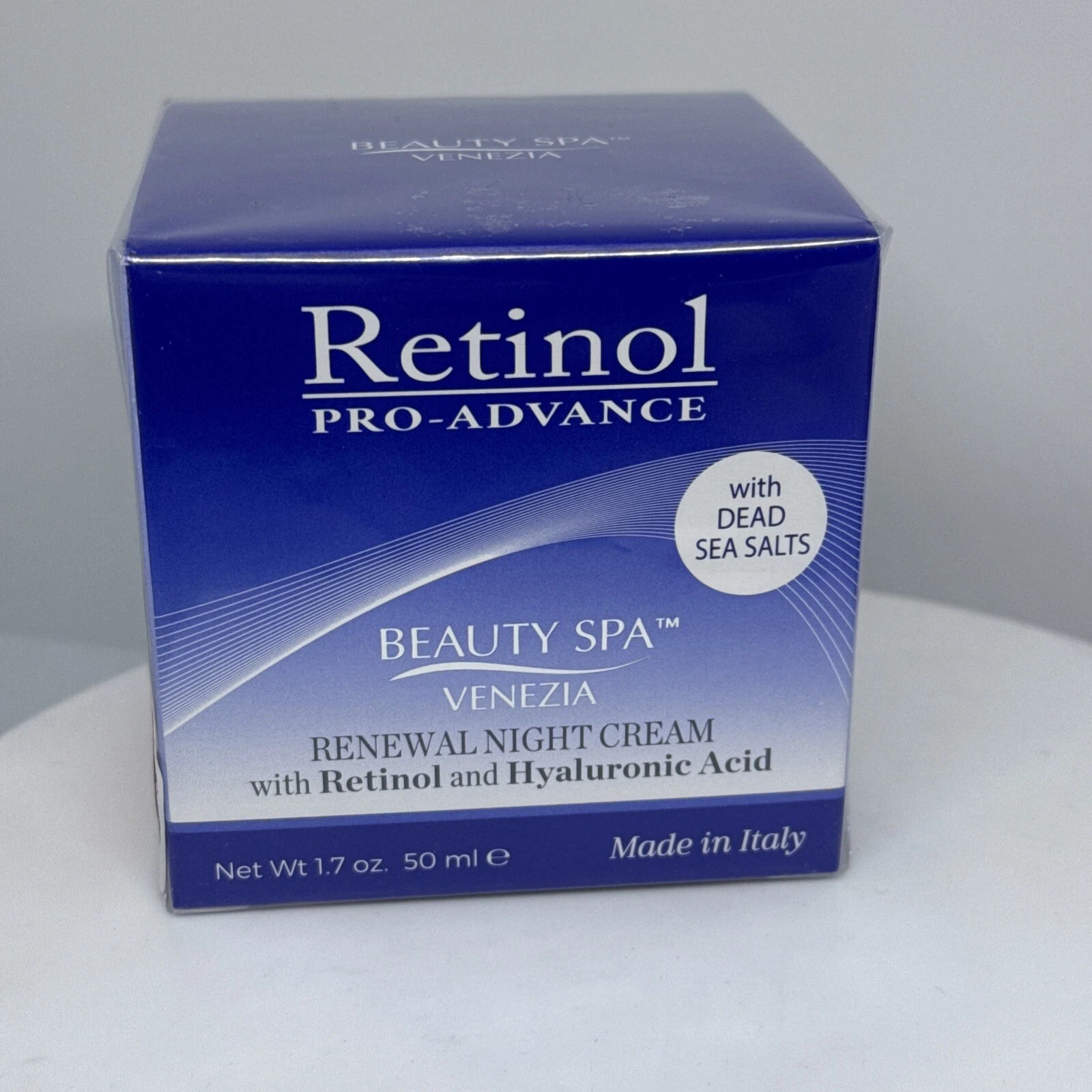 RENEWAL NIGHT CREAM WITH RETINOL, HYALURONIC ACID & DEAD SEA SALTS MADE IN ITALY