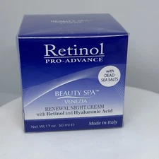 RENEWAL NIGHT CREAM WITH RETINOL, HYALURONIC ACID & DEAD SEA SALTS MADE IN ITALY