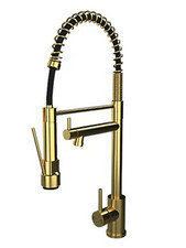 ETAL WINDSOR MULTI-USE PULL OUT SPRAY MIXER TAP BRUSHED BRASS - SINGLE LEVER