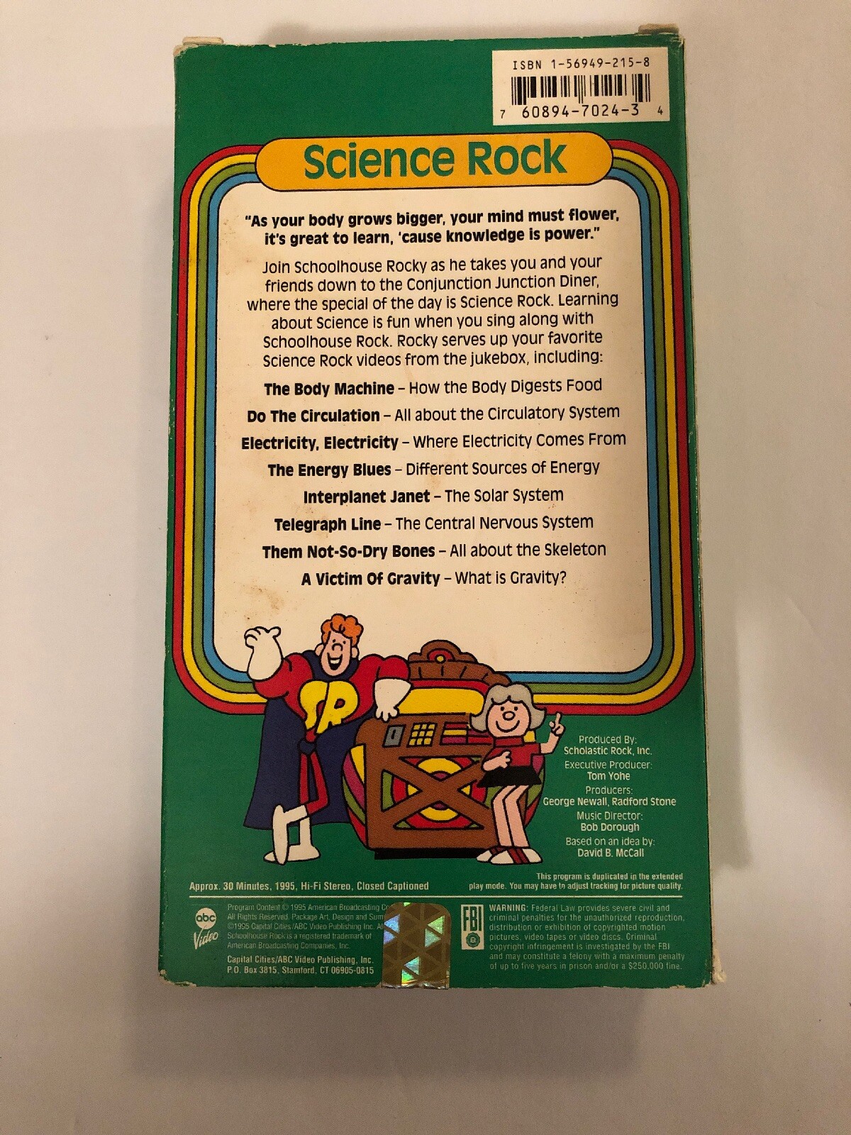 School House Rocks! Science Rock VHS Knowledge Is Power! Movie