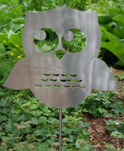 Edelstahl Gartenstecker Eule Gartendeko Gartendekoration Garten Deko Ebay