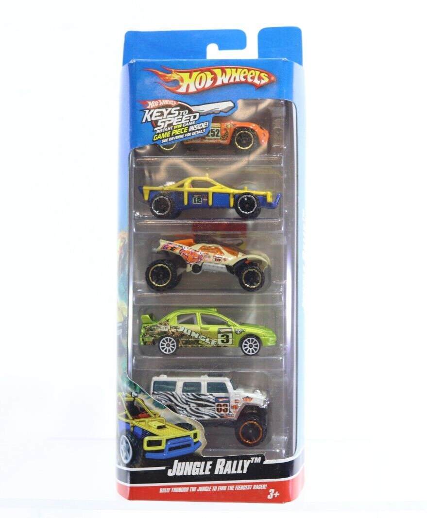 Hot Wheels JUNGLE RALLY 5 PACK 2009 NIP