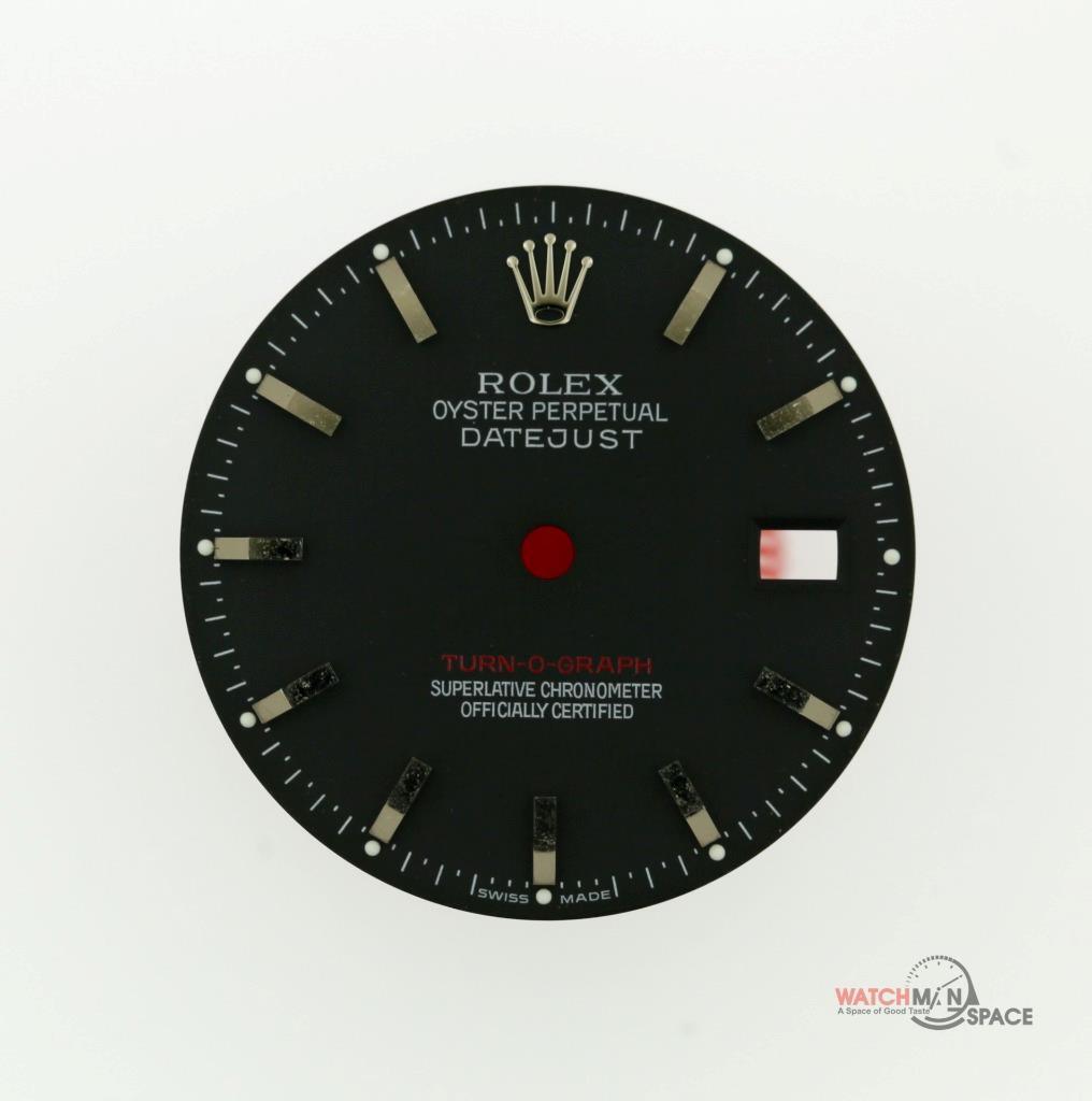 Original Men's Rolex Datejust Turn-O-Graph 116264 Black Stick Dial Stainles #D37