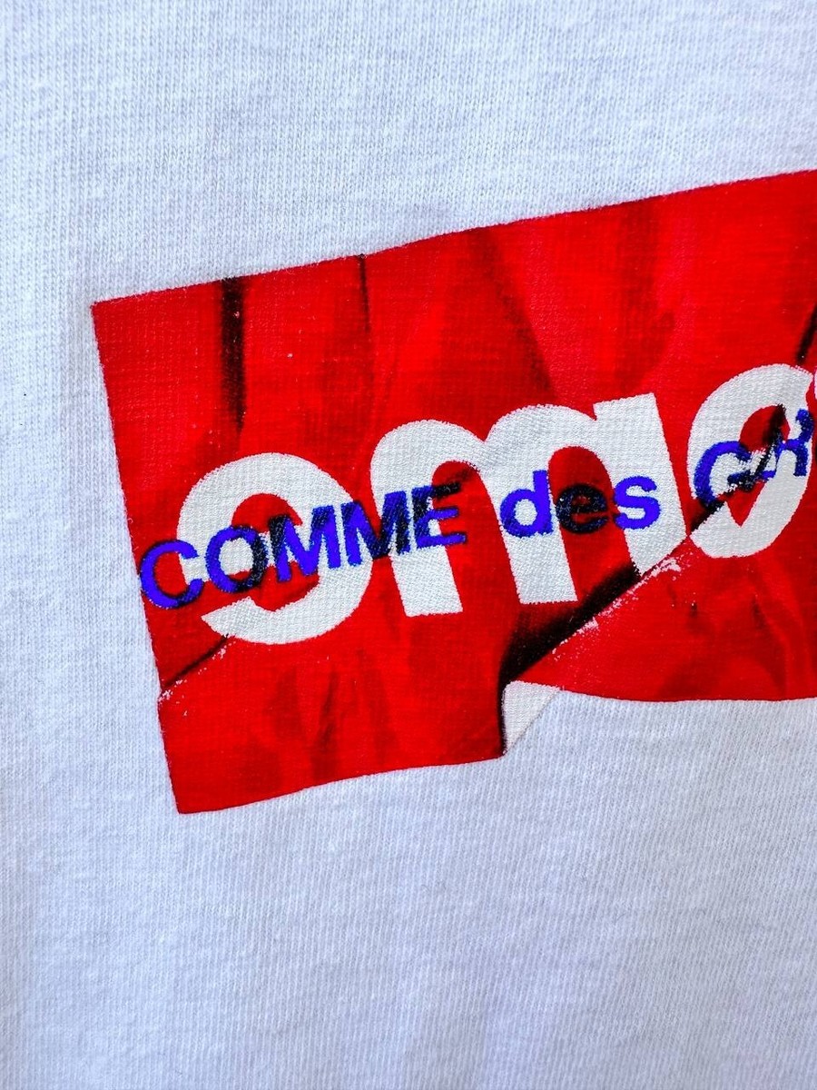 Supreme Comme Des Garcons CDG Shirt Box Logo Tee White Size L | eBay