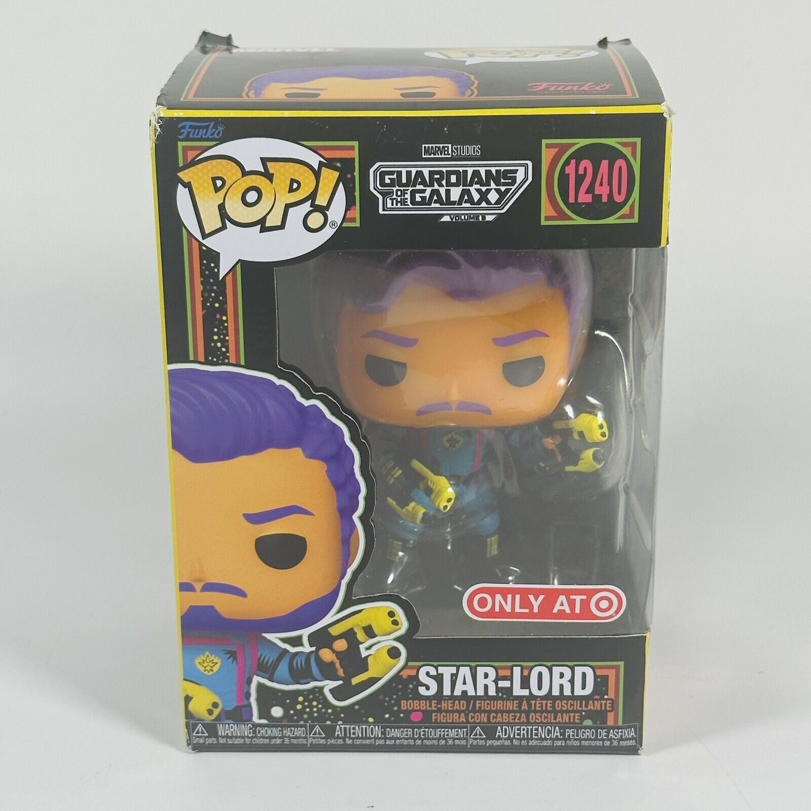 Funko Pop! Guardians Of The Galaxy: Volume 3 - Star-lord (blacklight)  (target Exclusive) : Target