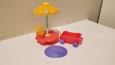 Hasbro Littlest Pet Shop LPS Small Accessories Set Picnic Table Wagon Hat Drink
