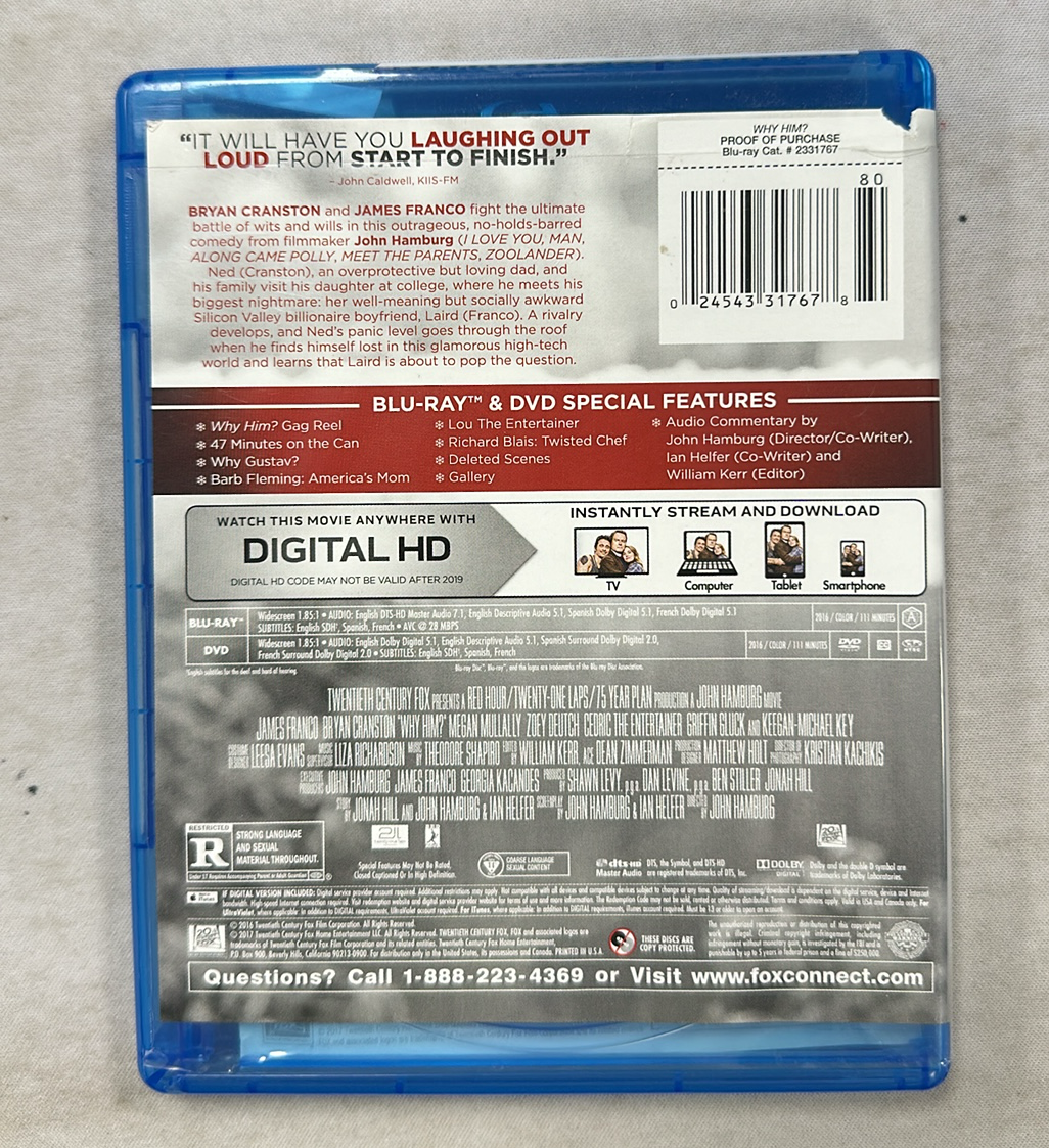 海外輸入盤　Why Him/ [Blu-ray] ゆ144 Amazon.com: Why Him? [Blu-ray] : Movies & TV