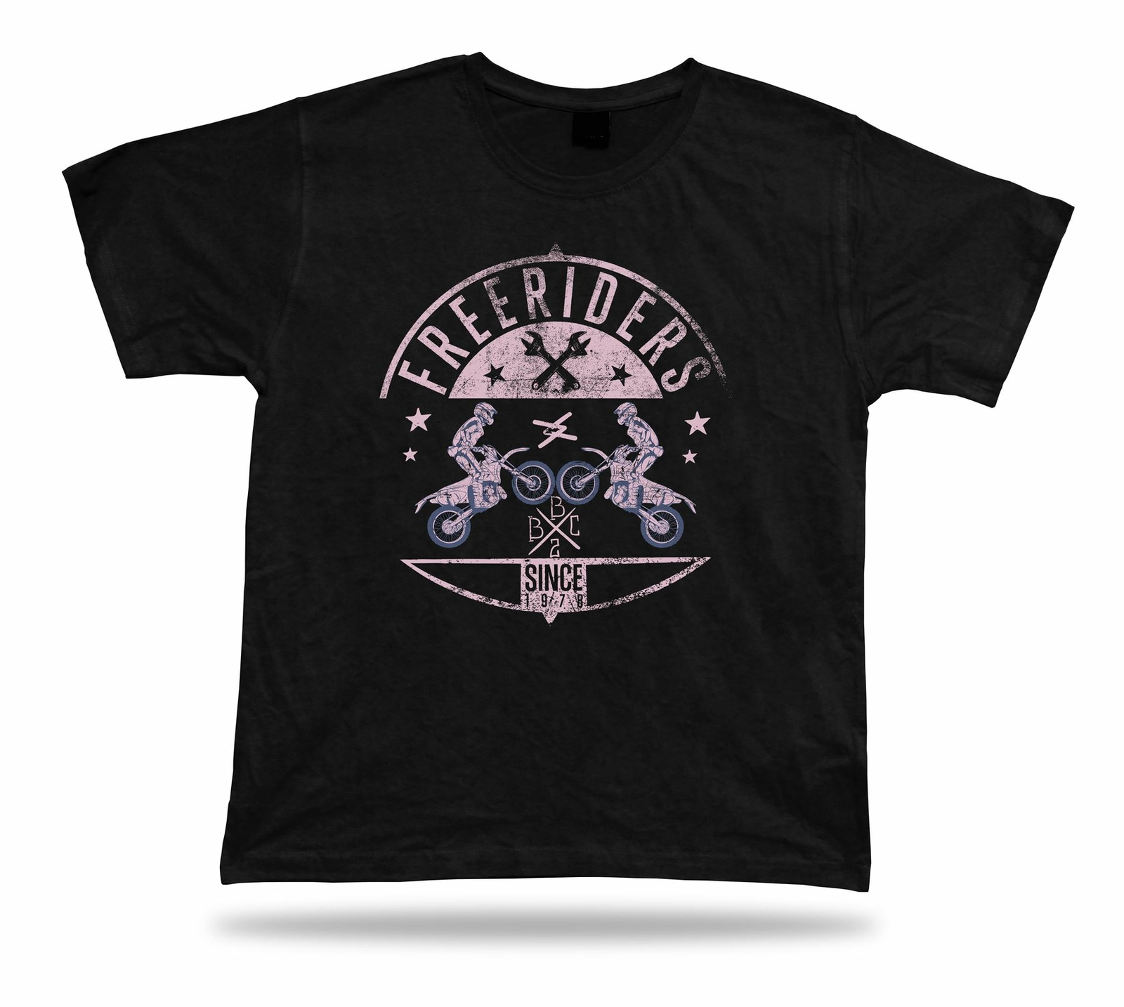 Tshirt Tee Shirt Birthday Gift Idea Free Rider Bike Motorcycle Extreme Classic-image