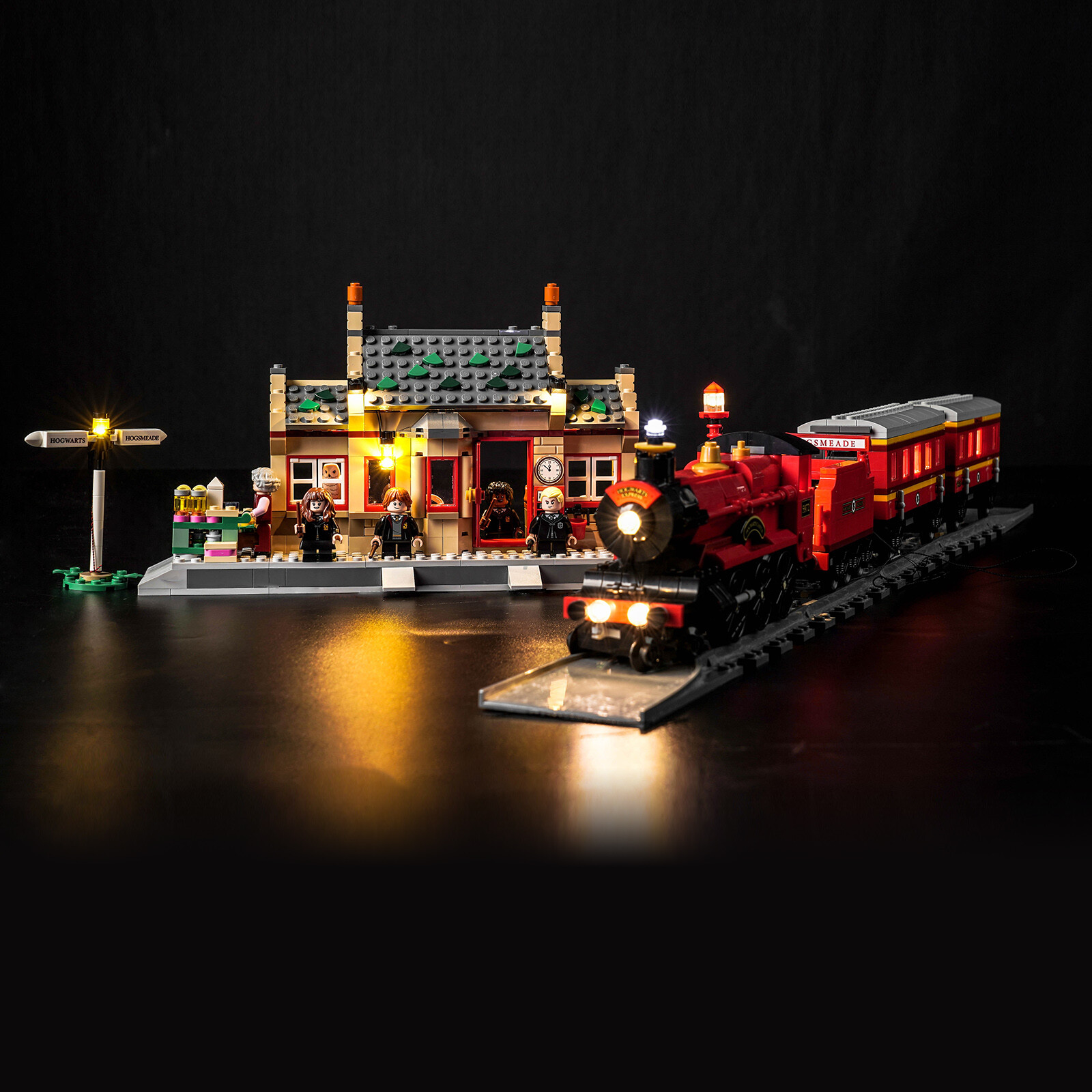 BrickBling Kit Luci per Treno Espresso LEGO Hogwarts con Stazione 76423 (Standard)